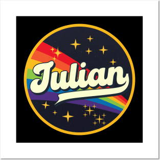 Julian // Rainbow In Space Vintage Style Posters and Art